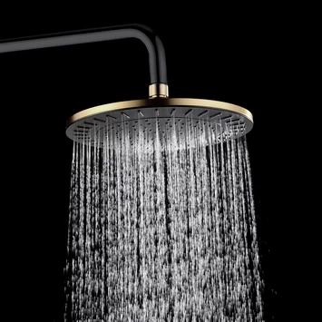 Tiger Regendoucheset Akcent Zwart/messing Incl Kraan En Handdouche Met 3 Straalstanden 9 Tiger Regendoucheset Akcent Zwart/messing Incl Kraan En Handdouche Met 3 Straalstanden - Afbeelding 7