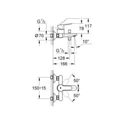 Grohe Badkraan Start Edge Chroom 15 Cm 8 Grohe Badkraan Start Edge Chroom 15 Cm -Badkamer Verkoop 123 267