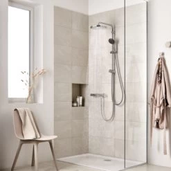 Grohe Douchesysteem Vitalio Start 250 Rond Met Omstelling Chroom 21 Grohe Douchesysteem Vitalio Start 250 Rond Met Omstelling Chroom -Badkamer Verkoop 123 2677