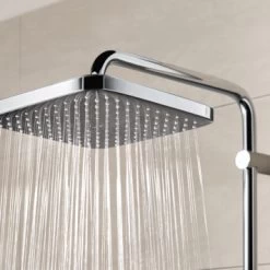 Grohe Douchesysteem Vitalio Start 250 Vierkant Met Thermostaatkraan QuickFix Chroom -Badkamer Verkoop 123 2747