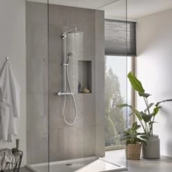 Grohe Douchesysteem Vitalio Joy 260 Cooltouch Met Thermostaatkraan Quickfix Chroom 18 Grohe Douchesysteem Vitalio Joy 260 Cooltouch Met Thermostaatkraan Quickfix Chroom -Badkamer Verkoop 123 2763