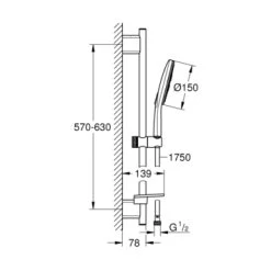 Grohe Doucheset Vitalio Smartactive 150/3 12 Grohe Doucheset Vitalio Smartactive 150/3 -Badkamer Verkoop 123 2784