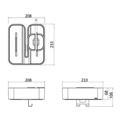 Tiger Douchemand Voor Douchewand 2-store Wit -Badkamer Verkoop 123 28