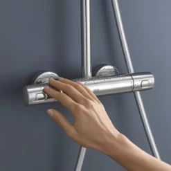 Grohe Douchesysteem Vitalio Joy 310 Cooltouch Met Thermostaatkraan QuickFix Chroom 13 Grohe Douchesysteem Vitalio Joy 310 Cooltouch Met Thermostaatkraan QuickFix Chroom -Badkamer Verkoop 123 2810