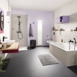 Grohe Douchesysteem Vitalio Start 250 Rond Met Thermostaatkraan QuickFix Mat Zwart 20 Grohe Douchesysteem Vitalio Start 250 Rond Met Thermostaatkraan QuickFix Mat Zwart -Badkamer Verkoop 123 2820