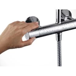 Hansgrohe Douchesysteem Vernis Blend 200 Met Thermostaatkraan Chroom -Badkamer Verkoop 123 2856