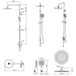 Tiger Regendoucheset Akcent Chroom Wit -Badkamer Verkoop 123 2898
