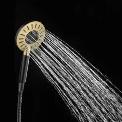 Tiger Regendoucheset Akcent Zwart Messing -Badkamer Verkoop 123 2931