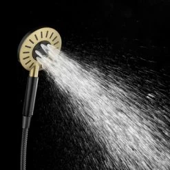 Tiger Regendoucheset Akcent Zwart Messing -Badkamer Verkoop 123 2932