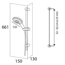 Tiger Doucheset Splash Termini Met Glijstang 6 Douchestanden -Badkamer Verkoop 123 2979