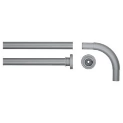 Sealskin Douchegordijnstang Seallux Hoekstang Aluminium 90x90 Cm