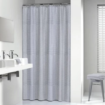 Sealskin Douchegordijn Wave Polyester 180x200 Cm Blauw 4 Sealskin Douchegordijn Wave Polyester 180x200 Cm Blauw - Afbeelding 2