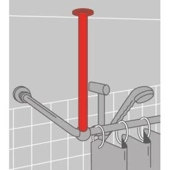 Sealskin Plafondsteun Seallux Voor Douchegordijnstang Chroom 60 Cm 9 Sealskin Plafondsteun Seallux Voor Douchegordijnstang Chroom 60 Cm -Badkamer Verkoop 123 3068