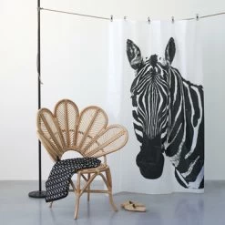 Sealskin Douchegordijn Zebra 180x200cm Zwart/wit -Badkamer Verkoop 123 3095