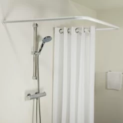 Sealskin Douchegordijnstang Seallux Combi Wit 11 Sealskin Douchegordijnstang Seallux Combi Wit -Badkamer Verkoop 123 3138