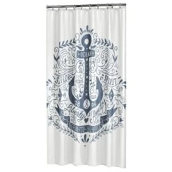 Sealskin Douchegordijn Anchor Blauw 180x200 Cm