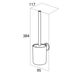 Tiger Toiletborstelhouder Urban Hangend Zwart -Badkamer Verkoop 123 3217