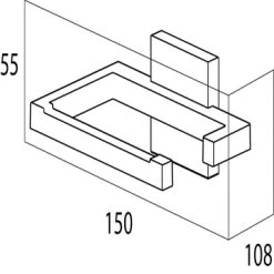 Tiger Toilethouder Zenna Chroom/Wengé -Badkamer Verkoop 123 3238