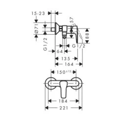 Hansgrohe Mysport Douchekraan Eengreeps 5 Hansgrohe Mysport Douchekraan Eengreeps -Badkamer Verkoop 123 325