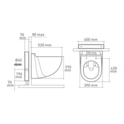Van Marcke Wandcloset Met Vermaler -Badkamer Verkoop 123 330