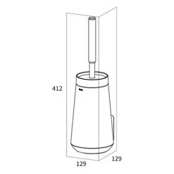 Tiger Toiletborstelhouder TESS Met Swoop Borstel Flexibel Blauw/zwart -Badkamer Verkoop 123 3325