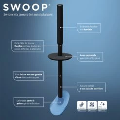 Tiger Toiletborstelhouder TESS Met Swoop Borstel Flexibel Blauw/zwart -Badkamer Verkoop 123 3329