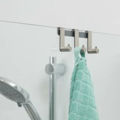 Tiger Douchecabine 3-haak RVS Geborsteld -Badkamer Verkoop 123 3338