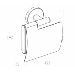 Marho Toiletrolhouder Luxor Met Klep Geborsteld Messing -Badkamer Verkoop 123 3343