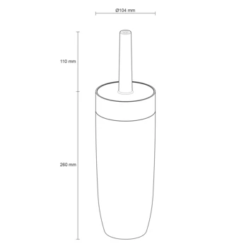 Sealskin Toiletborstelhouder Bloom Zwart 7 Sealskin Toiletborstelhouder Bloom Zwart - Afbeelding 5