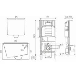 Geberit Inbouwreservoir UP100 Pureflow Met Wandcloset Zonder Spoelrand -Badkamer Verkoop 123 342