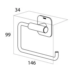 Tiger Toiletrolhouder Colar RVS -Badkamer Verkoop 123 3439