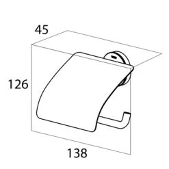 Tiger Toiletrolhouder Urban Wit Met Klep -Badkamer Verkoop 123 3451