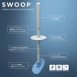 Tiger Toiletborstelhouder TESS Met Swoop Borstel Flexibel Wit/ Lichtgrijs -Badkamer Verkoop 123 3472