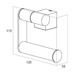 Tiger Toiletrolhouder Nomad Zwart -Badkamer Verkoop 123 3490