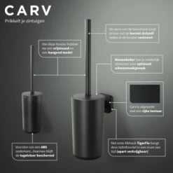 Tiger Carv Toiletborstel Met Houder Zwart 13 Tiger Carv Toiletborstel Met Houder Zwart -Badkamer Verkoop 123 3505