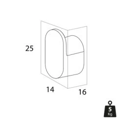 Tiger Handdoekhaak Carv Klein Zwart -Badkamer Verkoop 123 3553