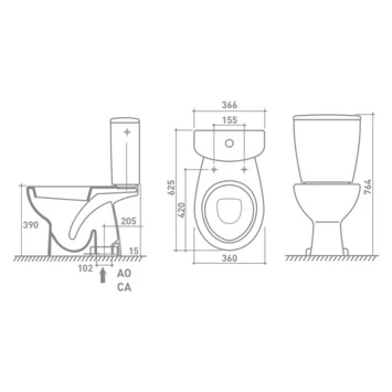 Van Marcke Carice Sphinx WC Pack Met Vloeraansluiting 4 Van Marcke Carice Sphinx WC Pack Met Vloeraansluiting - Afbeelding 2