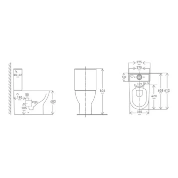 Van Marcke Tina WC Pack Zonder Spoelrand 4 Van Marcke Tina WC Pack Zonder Spoelrand - Afbeelding 2