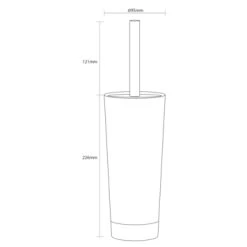 Sealskin Toiletborstelhouder Glossy Zilver 15 Sealskin Toiletborstelhouder Glossy Zilver -Badkamer Verkoop 123 3677