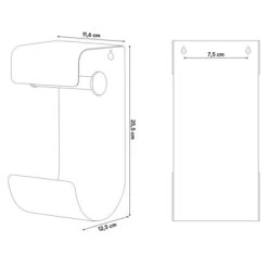 Sealskin WC-rolhouder Brix Metaal Wit -Badkamer Verkoop 123 3729