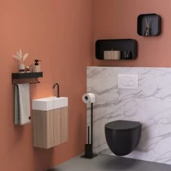 Sealskin Toiletrek Brix Metaal Zwart -Badkamer Verkoop 123 3737