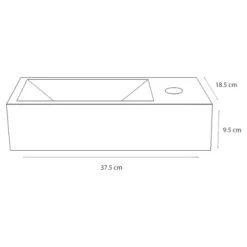 Differnz Helios Fontein 37.5x18.5x9.5 Cm Marmer -Badkamer Verkoop 123 3923