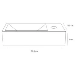 Differnz Ravo Fontein Wit 38.5x18.5x9cm -Badkamer Verkoop 123 3928