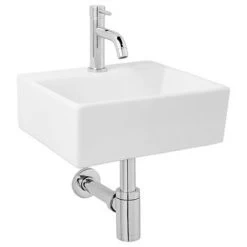 Atlantic Fonteinset Alex Vierkant Wit Keramiek 33.5x29.5x11.5 Cm