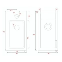 Differnz Fonteinset Helios Wit 36x18x8 Cm -Badkamer Verkoop 123 3966