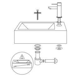 Differnz Fonteinset Helios Wit 36x18x8 Cm -Badkamer Verkoop 123 3967