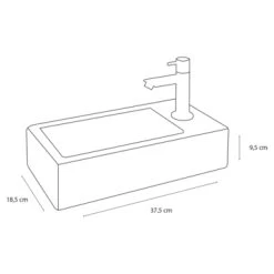 Differnz Fonteinset Helios Wit 36x18x8 Cm -Badkamer Verkoop 123 3972
