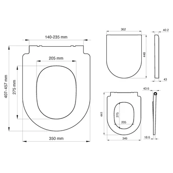 Tiger WC Bril Memphis Wit Kunststof Met Softclose 15 Tiger WC Bril Memphis Wit Kunststof Met Softclose - Afbeelding 13