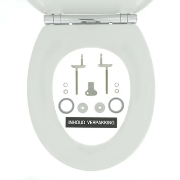 Tiger WC Bril Boston Wit/Chroom Kunststof Met Softclose 8 Tiger WC Bril Boston Wit/Chroom Kunststof Met Softclose - Afbeelding 6