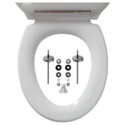 Tiger WC Bril Speckels Duroplast Zwart-wit -Badkamer Verkoop 123 4227